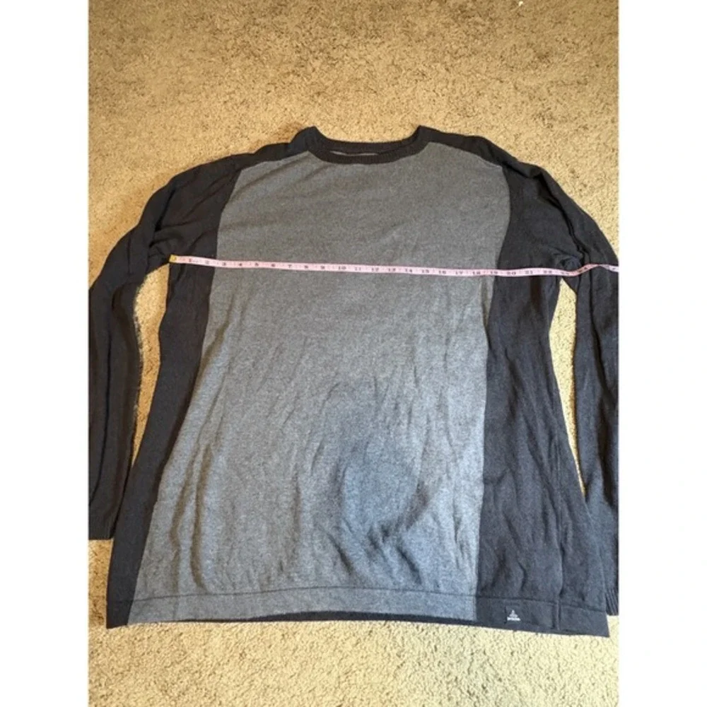 PrAna‎ Sweater Men's Large Gravel/Gray 100% Organic Cotton Pullover Soft Boho